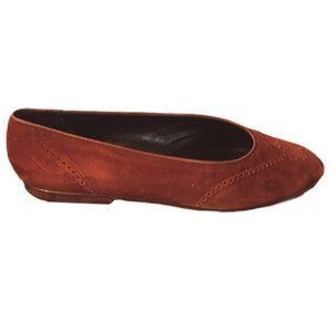 Vintage Saks Fifth Avenue Red Suede Shoes 8.5B